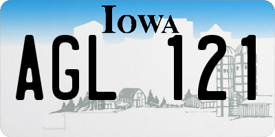 IA license plate AGL121