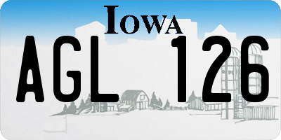 IA license plate AGL126