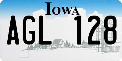IA license plate AGL128