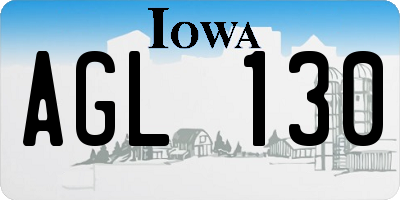 IA license plate AGL130