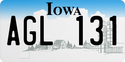 IA license plate AGL131