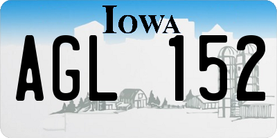 IA license plate AGL152