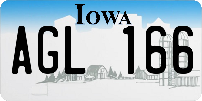IA license plate AGL166