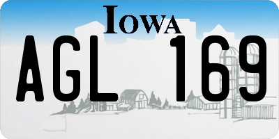 IA license plate AGL169