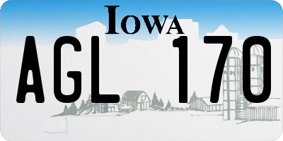IA license plate AGL170