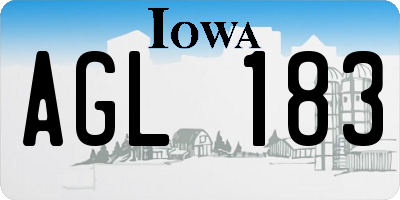 IA license plate AGL183
