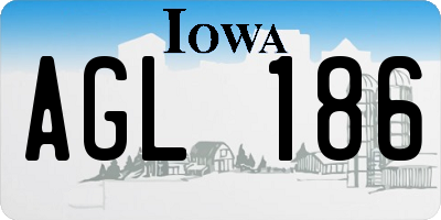 IA license plate AGL186