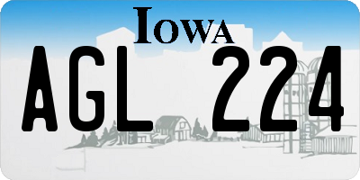 IA license plate AGL224