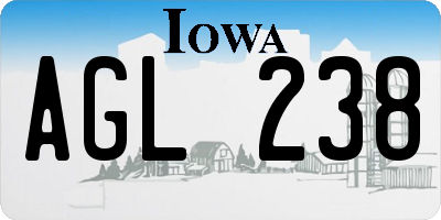 IA license plate AGL238
