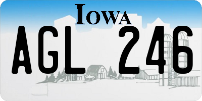 IA license plate AGL246