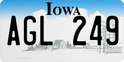 IA license plate AGL249
