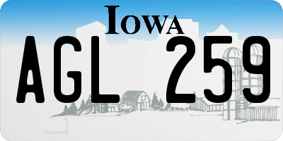 IA license plate AGL259
