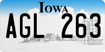IA license plate AGL263