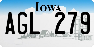 IA license plate AGL279
