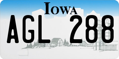 IA license plate AGL288