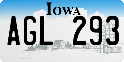 IA license plate AGL293
