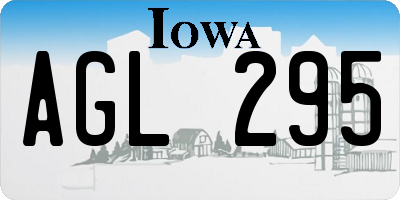 IA license plate AGL295