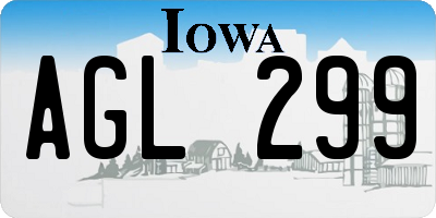IA license plate AGL299