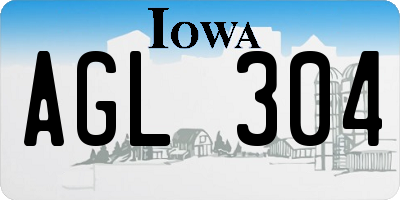IA license plate AGL304