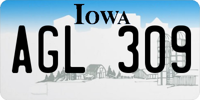 IA license plate AGL309