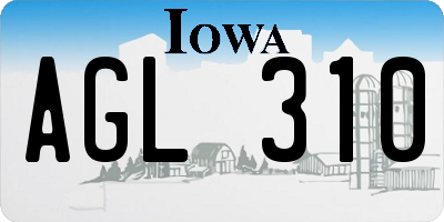 IA license plate AGL310