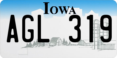 IA license plate AGL319