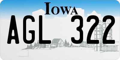 IA license plate AGL322