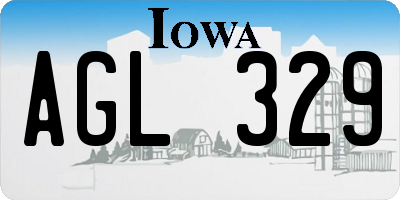 IA license plate AGL329