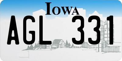 IA license plate AGL331
