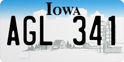 IA license plate AGL341