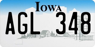 IA license plate AGL348