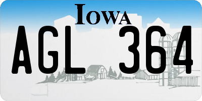 IA license plate AGL364