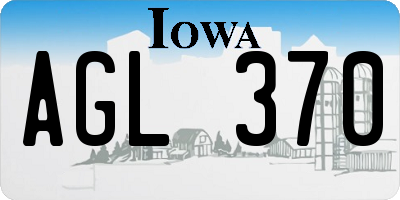 IA license plate AGL370