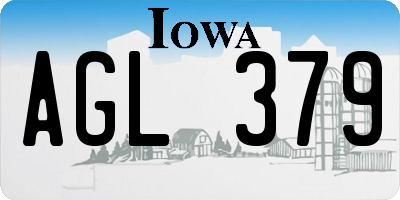 IA license plate AGL379