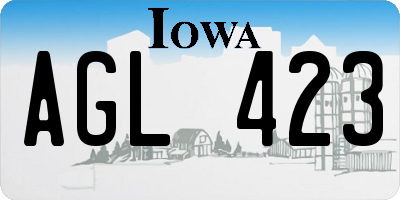 IA license plate AGL423