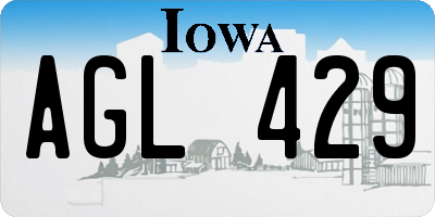 IA license plate AGL429
