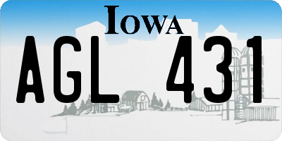 IA license plate AGL431