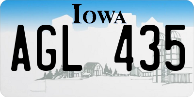IA license plate AGL435