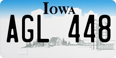 IA license plate AGL448