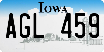 IA license plate AGL459