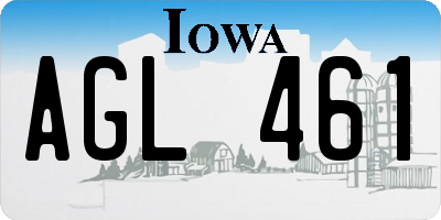 IA license plate AGL461