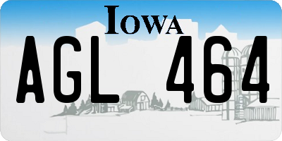 IA license plate AGL464