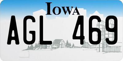 IA license plate AGL469