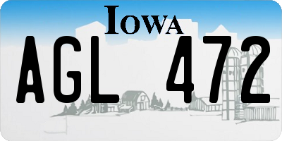 IA license plate AGL472
