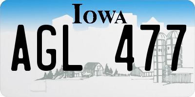 IA license plate AGL477