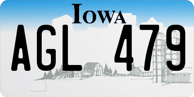 IA license plate AGL479