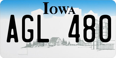 IA license plate AGL480