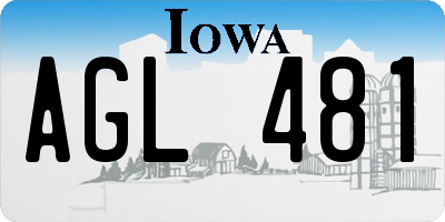 IA license plate AGL481