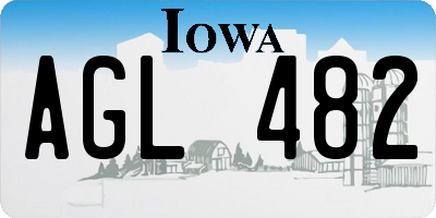 IA license plate AGL482