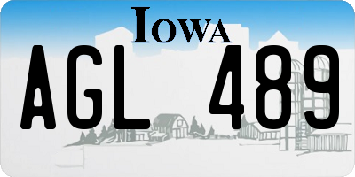 IA license plate AGL489